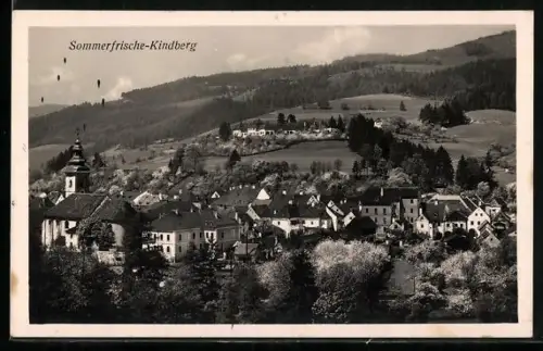 AK Kindberg, Panorama mit Kirche