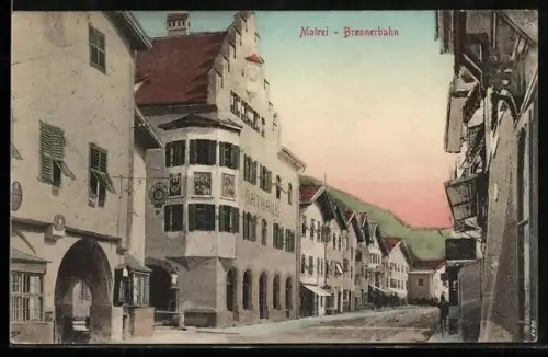 AK Matrei /Brennerbahn, Strassenpartie im Ort