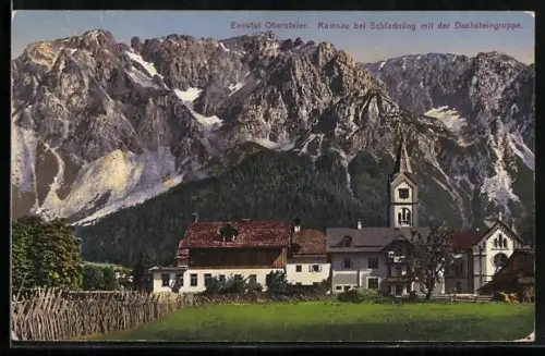 AK Ramsau bei Schladming, Blick zur Dachsteingruppe