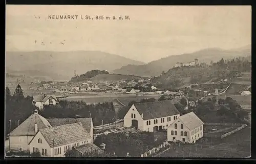 AK Neumarkt i. St., Panoramaansicht des Ortes