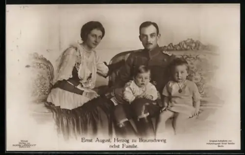 AK Ernst August Herzog zu Braunschweig nebst Familie