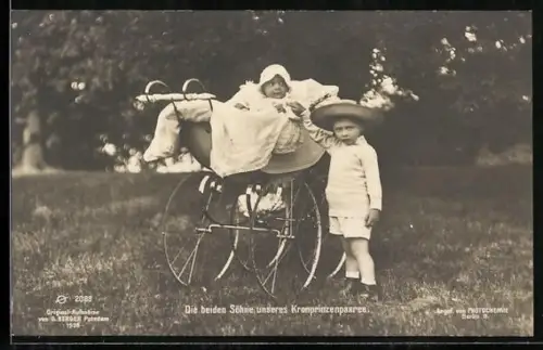 AK die Söhne von Kronprinz Wilhelm von Preussen