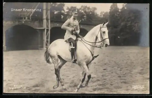 AK Kronprinz Wilhelm von Preussen beim Ausritt