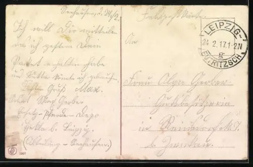 AK Leipzig, Luftschiffhalle mit Luftschiff Sachsen