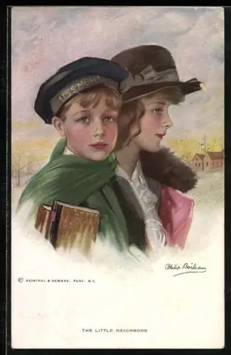 Künstler-AK Philip Boileau: die kleinen Nachbarn