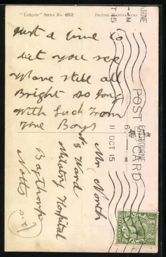 Künstler-AK T. Gilson: It`s nice to get up in the morning. But it`s nicer to lie in your bed