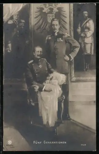AK Fünf Generationen des Kaiserhauses von Preussen
