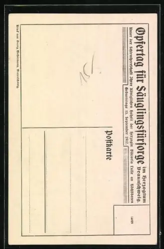 AK Ernst August Herzog von Braunschweig mit Frau und Kindern