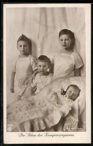 AK Söhne von Kronprinz Wilhelm von Preussen