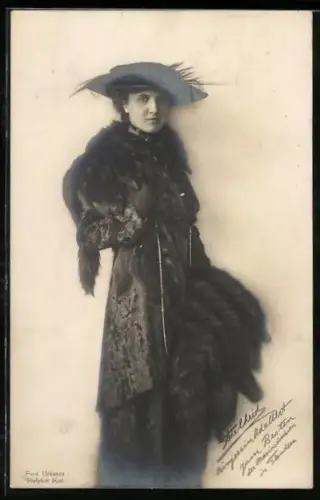 AK Prinzessin Adalbert von Preussen in schwarz