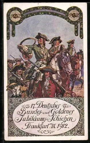 AK Frankfurt a. Main, 17. Deutsches Bundes- & goldenes Jubiläums-Schiessen 1912, Schützen