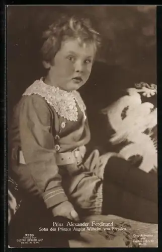 AK Bild des Prinzen Alexander Ferdinand, Sohn des Prinz August Wilhelm von Preussen