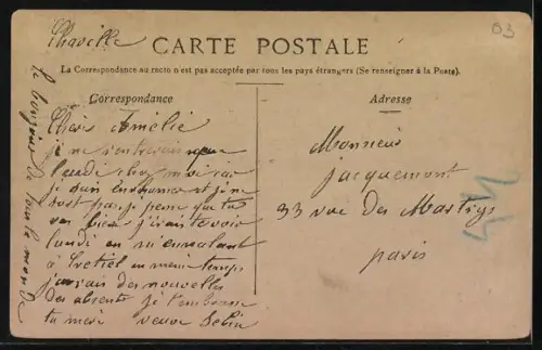 AK Vichy, Rue de Paris, Perspective de la Gare