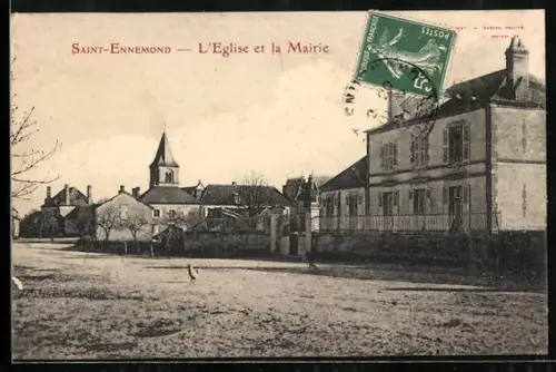 AK Saint-Ennemond, L`Eglise et la Mairie