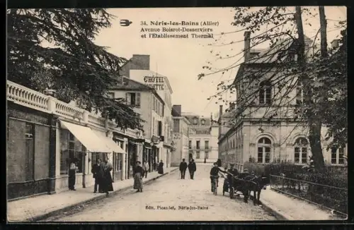 AK Neris-les-Bains, Avenue Boisrot Desserviers et l`Etablissement Thermal