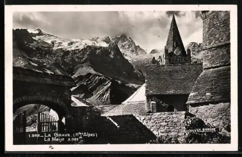 AK La Grave /Htes Alpes, La Meije et Panorama