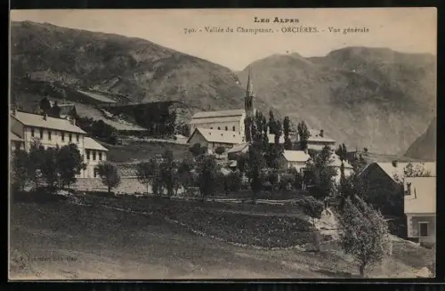 AK Orcières /Vallée du Champsaur, Les Alpes, Vue générale