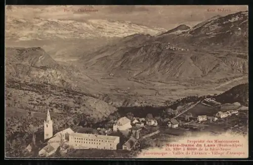 AK Notre-Dame du Laus /Hautes-Alpes, Vallée de l`Avance, Village d`Avancon, Propriété des Missionnaires, Vue panoramique