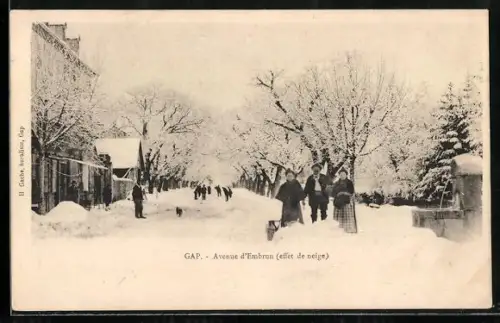 AK Gap, Avenue d`Embrun effet de neige