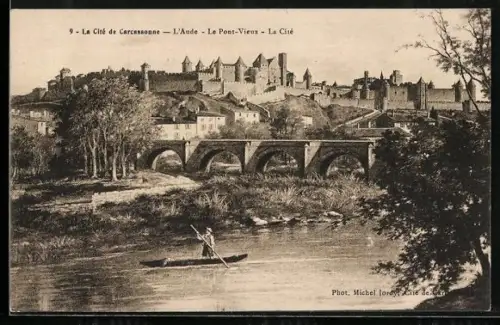 AK Carcassonne, l`Aude, le Pont-Vieux