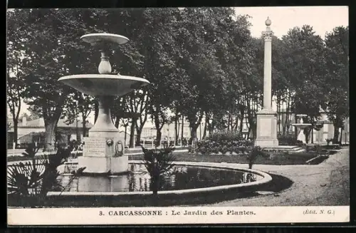 AK Carcassonne, Le Jardin des Plantes