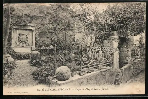 AK Carcassonne, Logis de l`Inquisition, Jardin