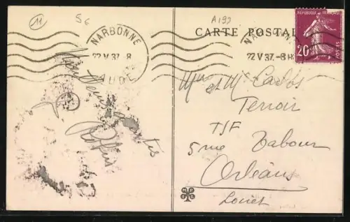 AK Narbonne, Place, Hôtel de Ville et cours de la République