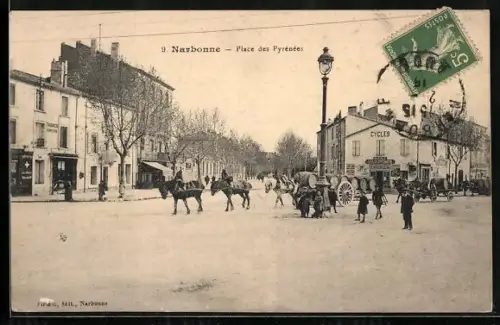 AK Narbonne, Place des Pyrénées