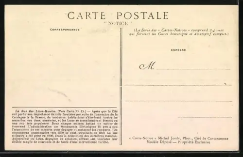 AK Carcassonne, Rue des Lices-Hautes