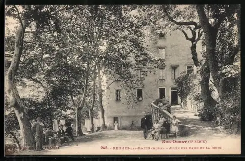 AK Rennes-les-Bains /Aude, Sud-Ouest, Allée des Bains de la Reine