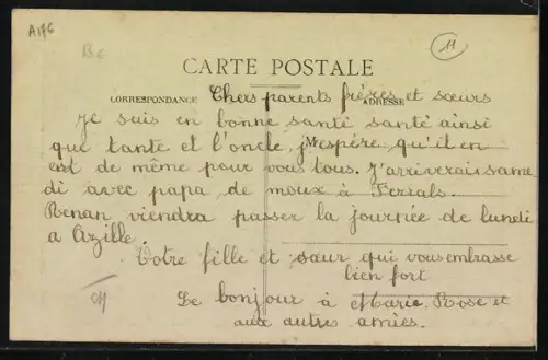 AK Azille /Aude, Chemin de Rieux