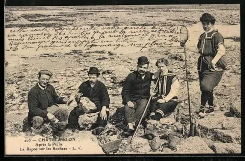 AK Châtelaillon, Après la Pêche, Le Repos sur les Rochers