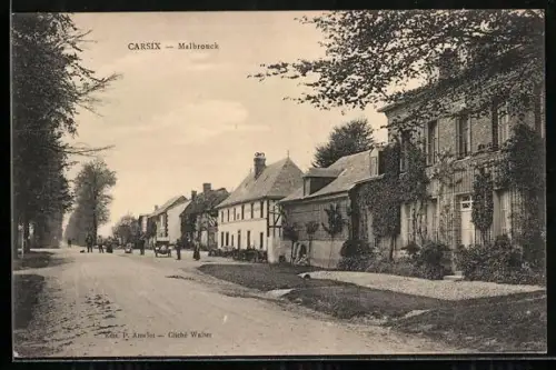 AK Carsix, Malbrouck, Rue principale bordée de maisons anciennes
