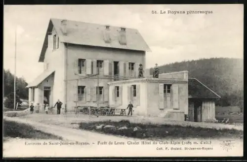 AK Saint-Jean-en-Royans, Forêt de Lente, Chalet Hôtel du Club-Alpin