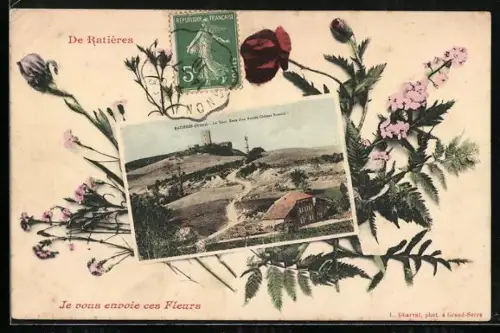 Passepartout-AK Ratieres, La Tour, Reste d`un Ancien Chateau Romain