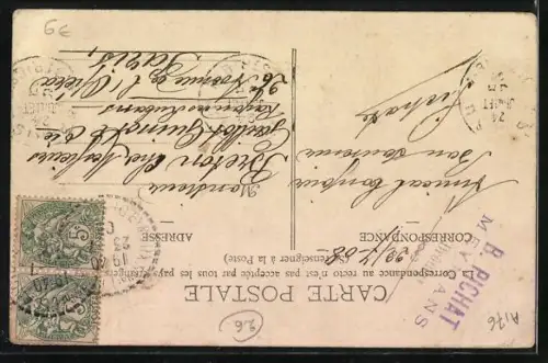 AK Meymanns /Drôme, L`Ècole et las Place des Tillenis