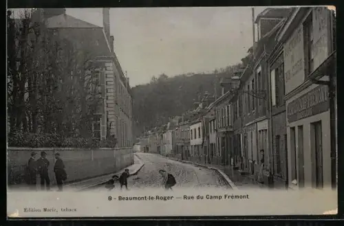 AK Beaumont-le Roger, Rue du Camp Frémont