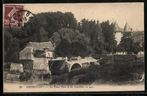 AK Vernonnet, Le Vieux Pont et les Tourelles