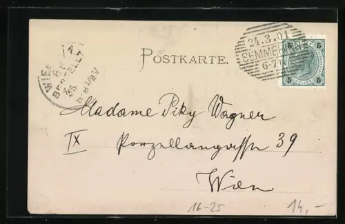 Foto-AK Fritz Gratl: Semmering, Südbahnhotel