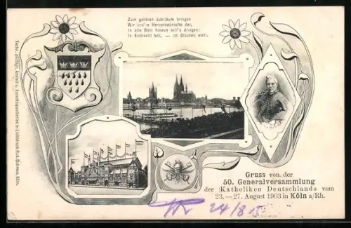 AK Köln, 50. Generalversammlung der Katholiken Deutschlands