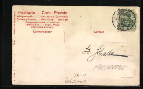 AK Oberstleutnant und Frau Friedrich nebst Familie, Heilsarmee