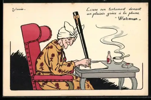 AK Reklame für Waterman-Füller