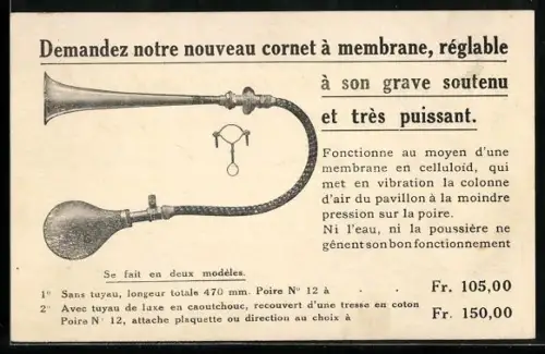 AK Reklame für Cornet à membrane