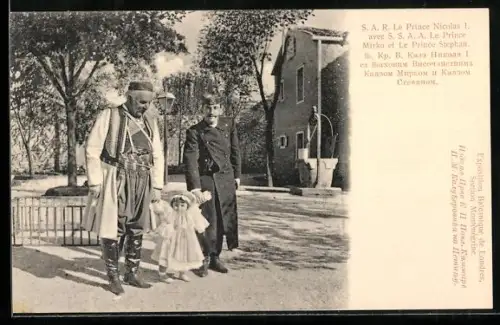 AK S. A. R. Le Prince Nicolas I. avec S. S. A. A. Le Prince Mirko et Le Prince Stephan