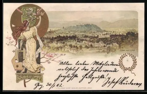 Lithographie Graz, 6. Deutsches Sängerbundesfest