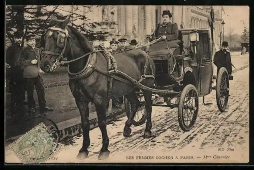 AK Paris, Les Femmes Cocher, Emanzipation