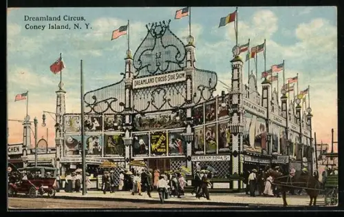 AK Coney Island, N.Y., Dreamland Circus Side Show