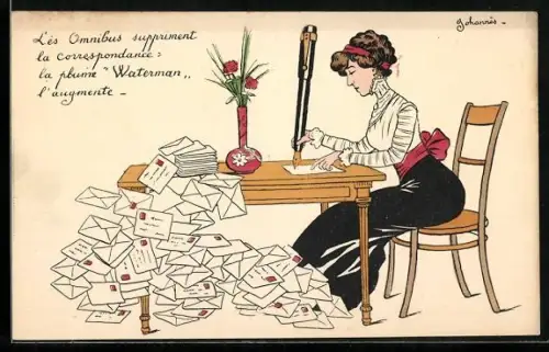 AK Reklame für Füller Waterman