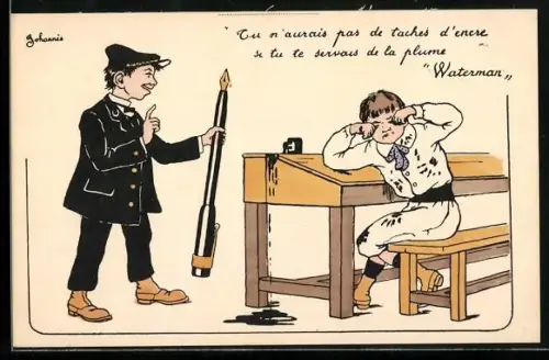 AK Reklame für Füller Waterman