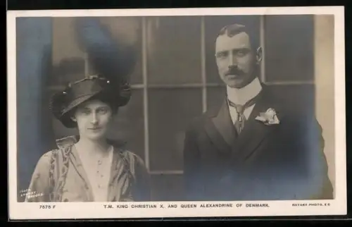AK T. M. King Christian X. and Queen Alexandrine of Denmark